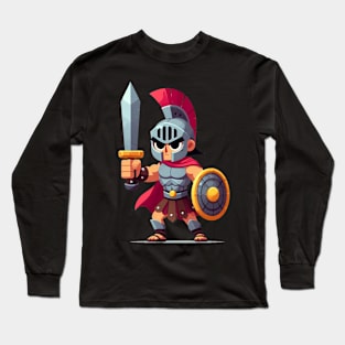 Gladiator Illustration Long Sleeve T-Shirt